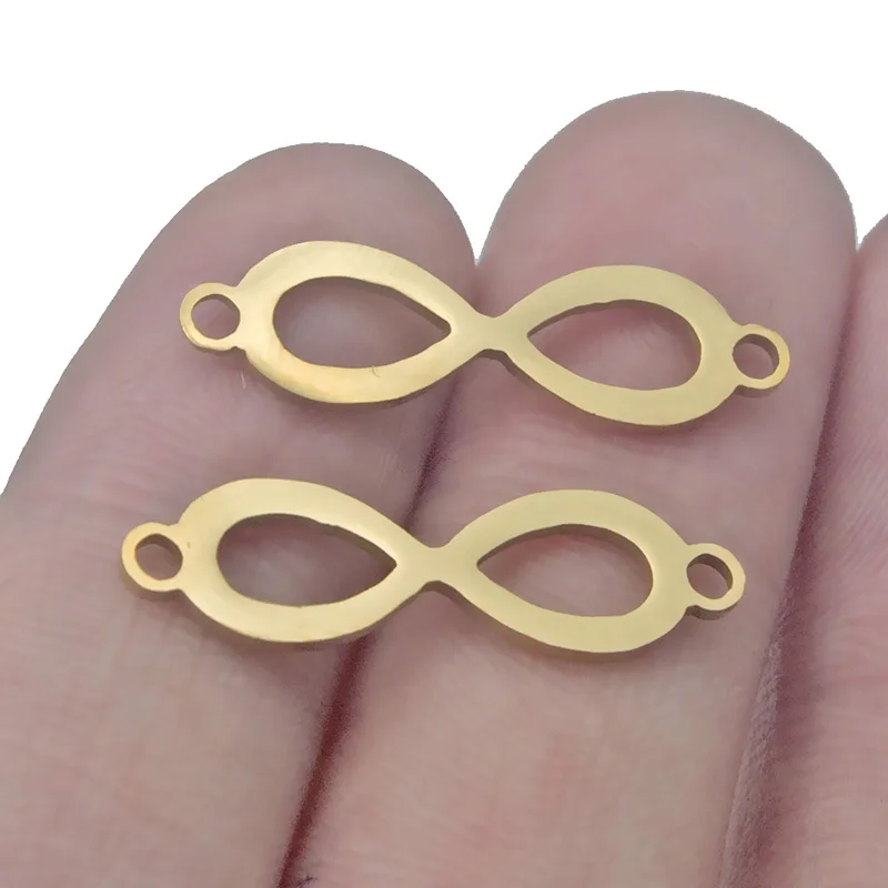 5 шт./лот Коннектор с символами бесконечности 8 форм подвески зеркальная