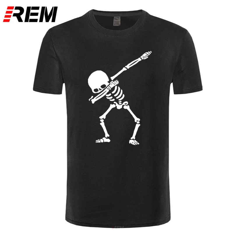 Мужская футболка в стиле хип хоп REM черная панк с принтом черепа|skull t shirt|t shirtshirt men