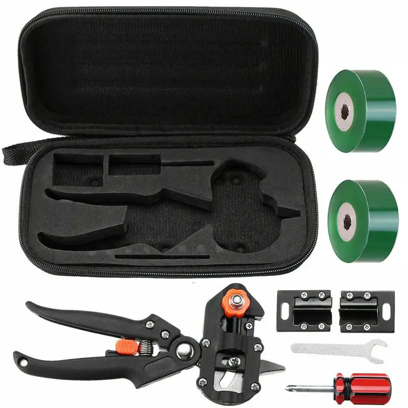 

Professional Garden Fruit Tree Pruning Shears Scissor Grafting Cutting Tool set with 2x2cm Graft Film Tape pruner Cutting Tool