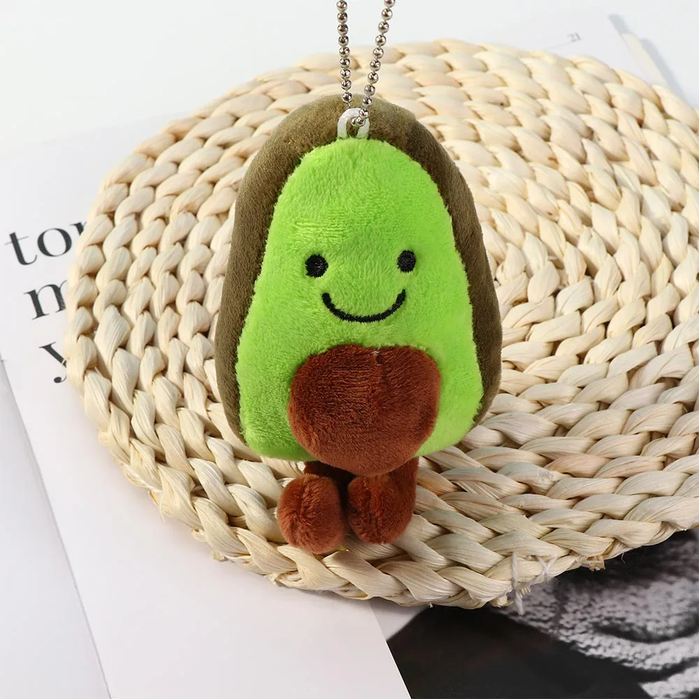 Kawaii авокадо вельветовые куклы плюшевые брелки для девочек детский маленький