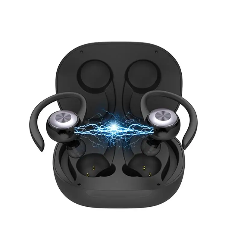 

TWS Sports Wireless Earphone Bluetooth Headphone Ear Hook with Microphone Waterproof Running Noise Cancelling Stereo Earbuds