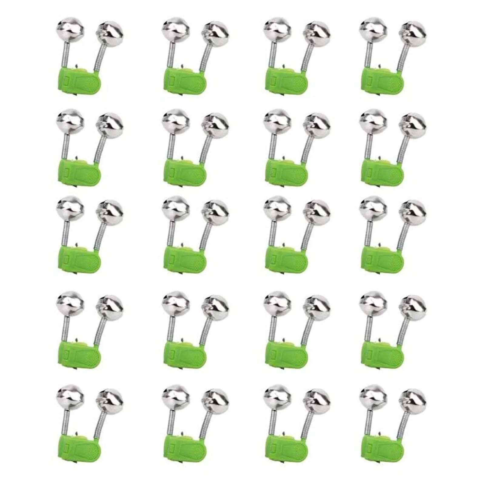 20 шт. двойные спиральные колокольчики сигнализация поклевки для рыбалки уличная