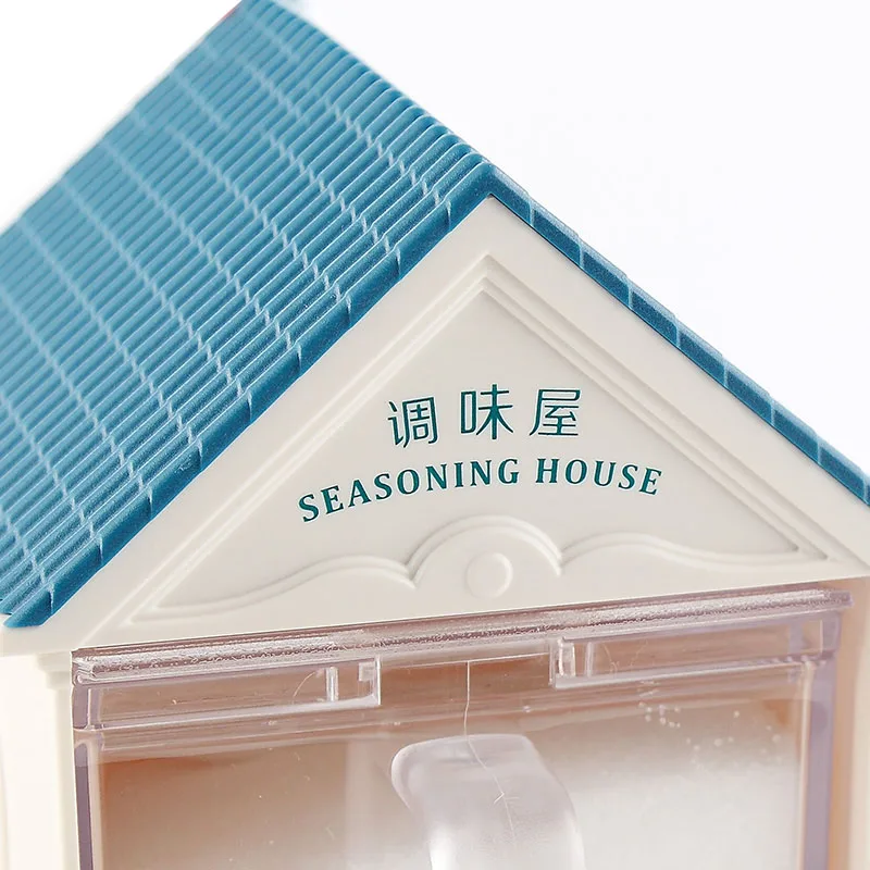 

House shaped seasoning Container Plastic spice Jar salt pepper Bottle set Cute Storage Bottles Cook Kitchen Accessories