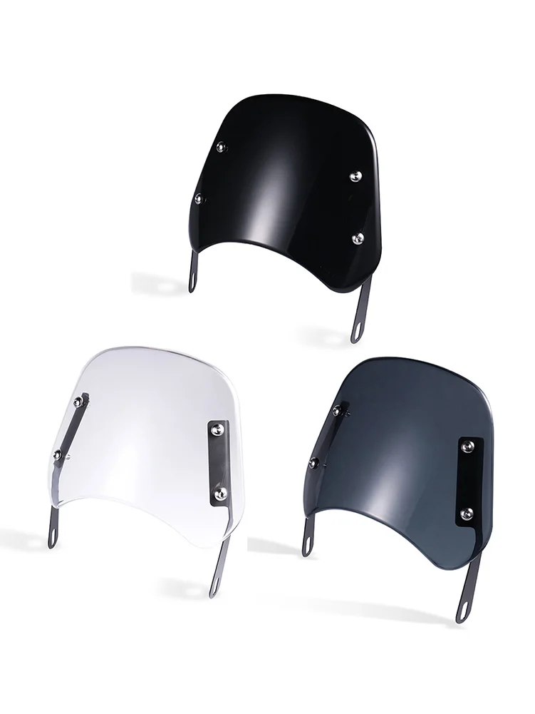 

3Colors 5-7" Motorcycle Windshield Wind Deflector Windscreen with Metal Mounting Bracket for Harley Honda Yamaha Headlight