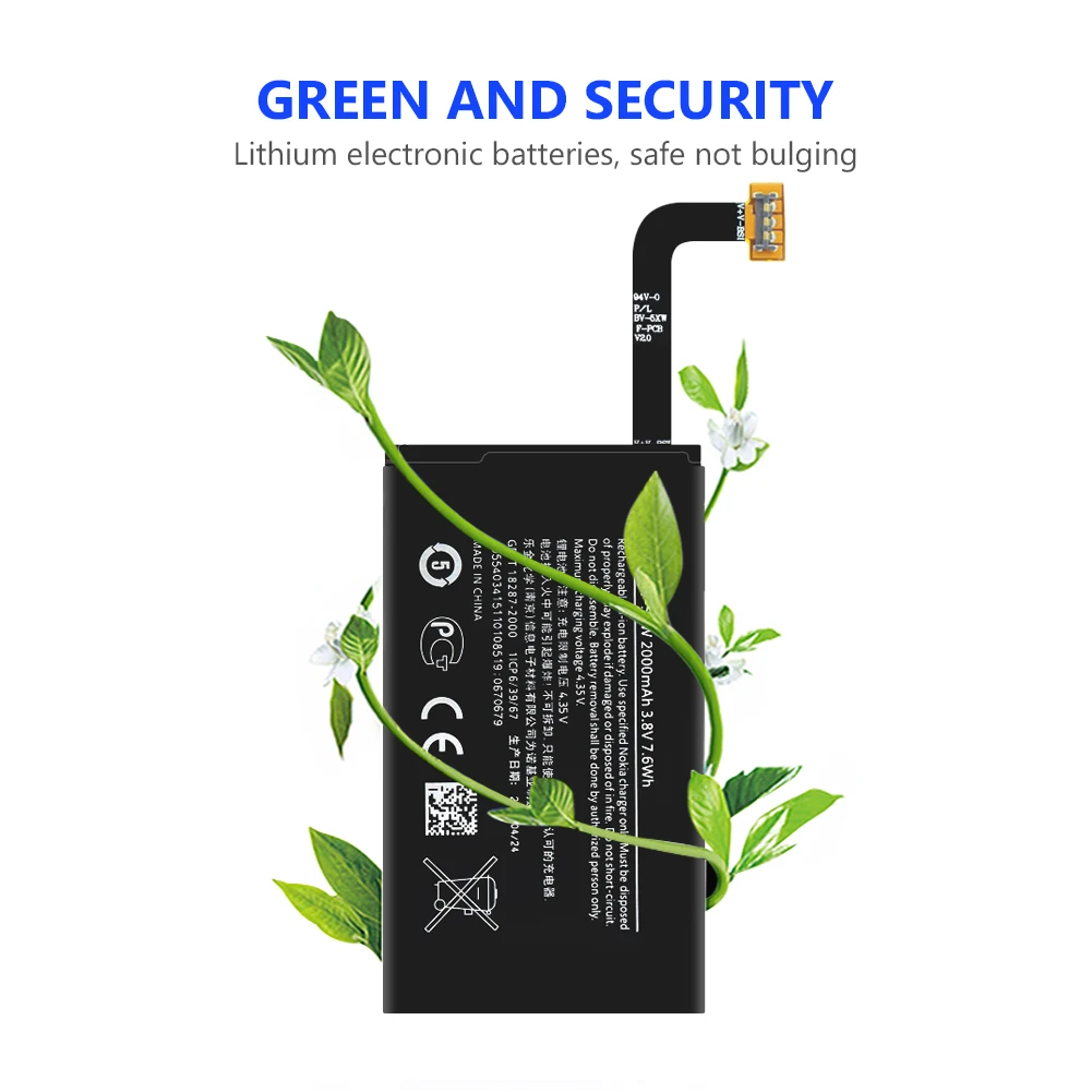 Аккумулятор 2000 мАч для Nokia Lumia 1020 EOS BV 5XW RM 876 875 877 аккумулятор + Бесплатные