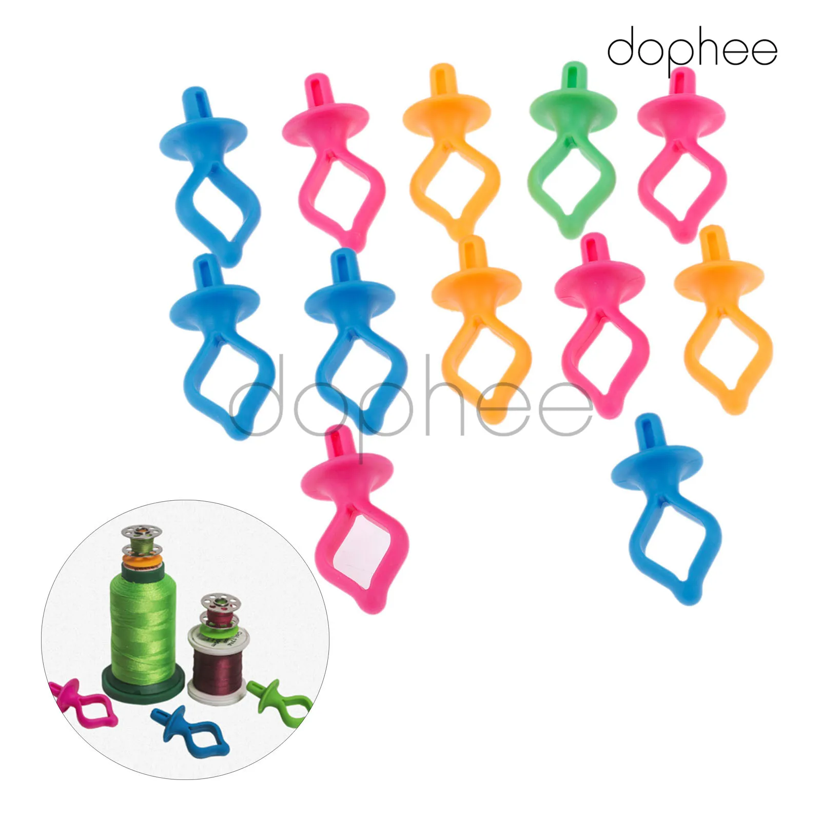 Dophee 12 шт. силиконовые зажимы для бобины резьбовые роликовые катушки полки