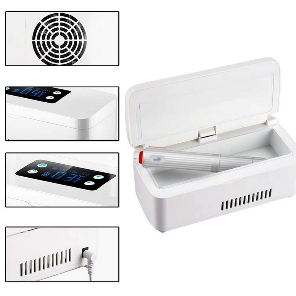 

Portable Mini Refrigerator, Small Household Refrigerator, Insulin Travel Case, Medical Medicine Cooler, Large Internal Space