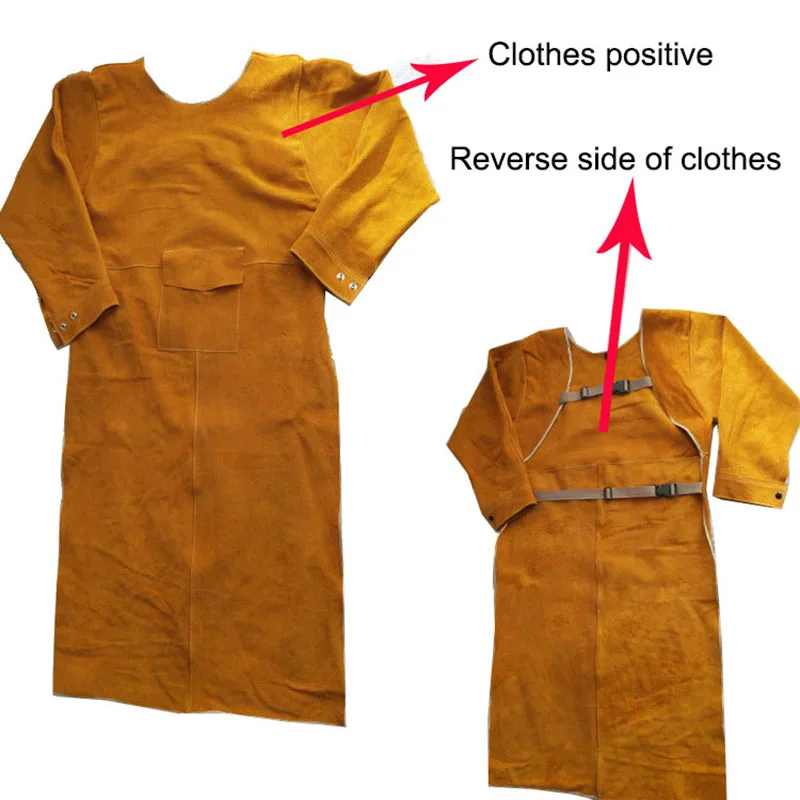 Фартук сварочный из воловьей кожи с защитой от ожогов| |