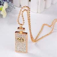 lovely gold necklace for women fashion statement necklace perfume bottles pendants fine jewelry costume jewelry drop shipping