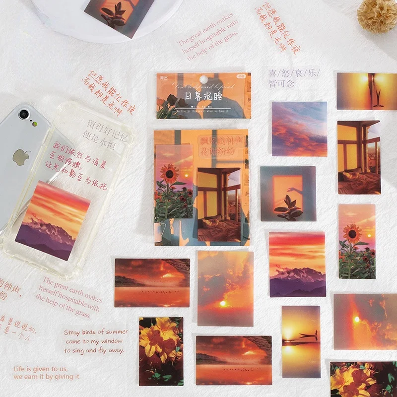 

40pcs/set Simplicity Fresh Series Stickers Handbook Planner DIY Decoration Stickers Korean Stationery Gifts Color Aesthetics