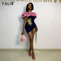 yalin sexy short cocktail dresses aso ebi style ruffles satin color matching mini length prom party gowns robe de soir%c3%a9e femme