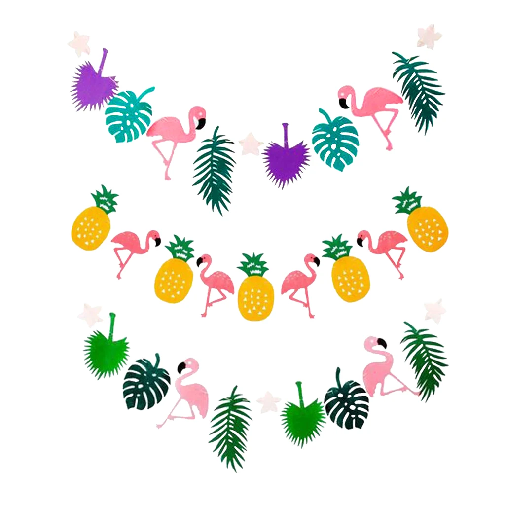 

Hawaii Party Banner Luau Flamingo Pineapple Party Summer Beach Party Wedding Birthday Hawaiian Party Tropic Safari Turtle Leaf