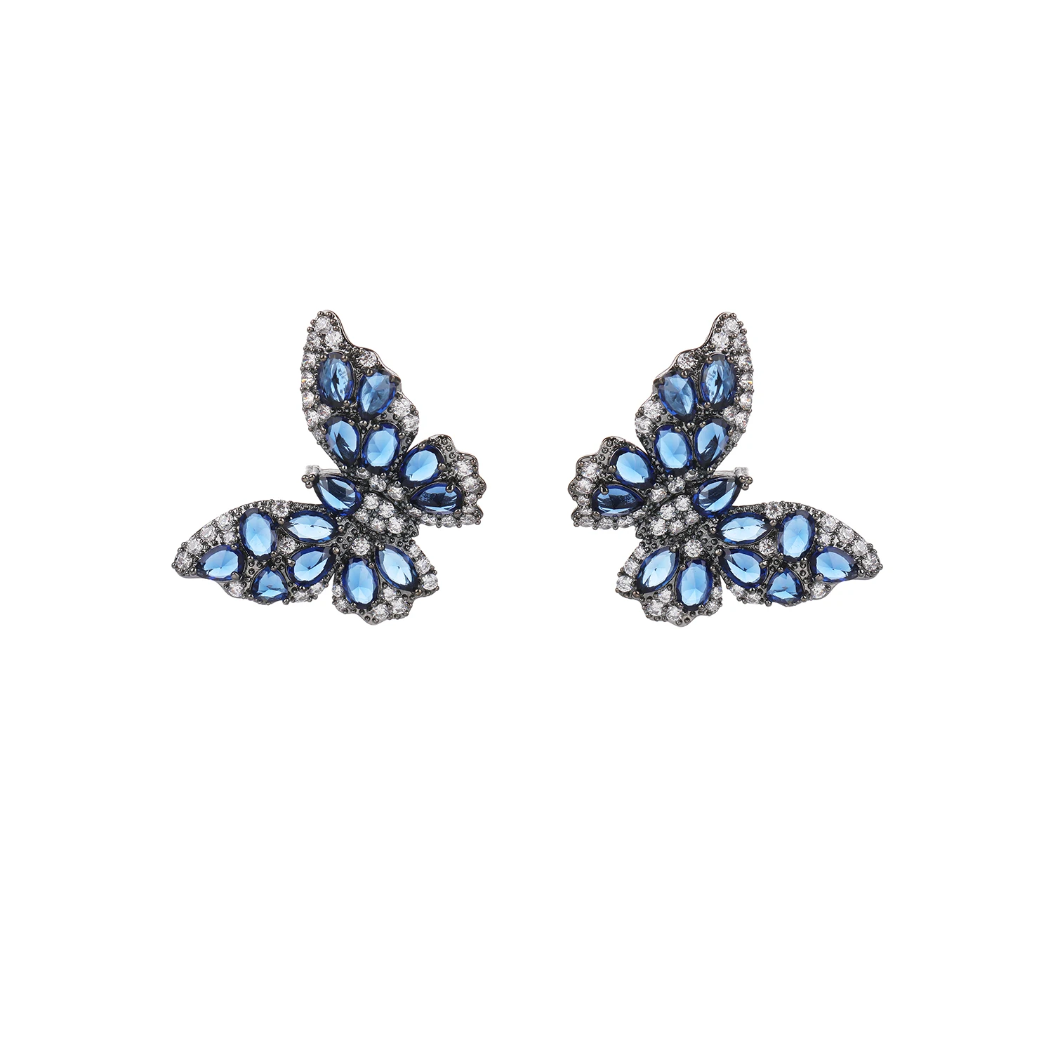 

Cubic Zircon CZ Butterfly Earrings for Wedding, Crystals Drop Earring for Bride, Women Girl Birthday Party Jewelry CE11483