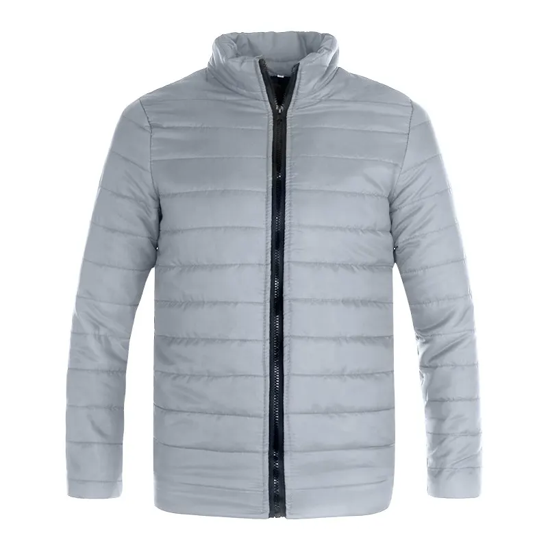 dark gray Модная мужская Тонкая зимняя куртка пальто из хлопка повседневные ветровки парки куртки Мужская Куртка зимние пальто - Цвет: dark gray