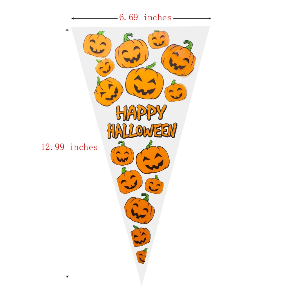 Пакеты для конфет треугольной формы в форме тыквы летучей мыши конусные мешки 50