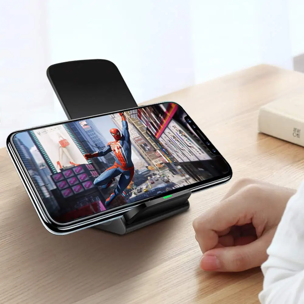 SooPii 2-Pack Беспроводное зарядное устройство, 10W Max Qi-сертифицированная Быстрая зарядка подставка и коврик для iPhone 11/11Pro/11Pro Max/XS Max/X и Galaxy