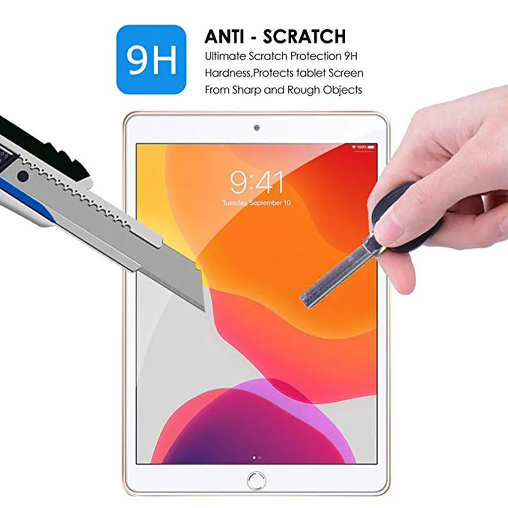 Закаленное стекло с закругленными краями для защиты экрана iPad 10 2 дюйма 2019 HD