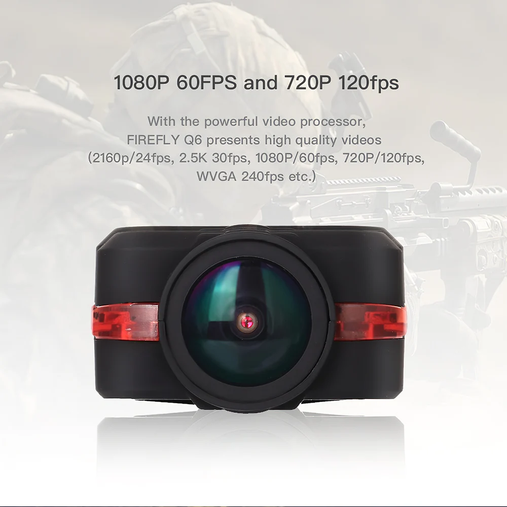 Firefly Q6 страйкбол камера 2 5 K HD Экшн-камера OLED экран 120°широкоугольная