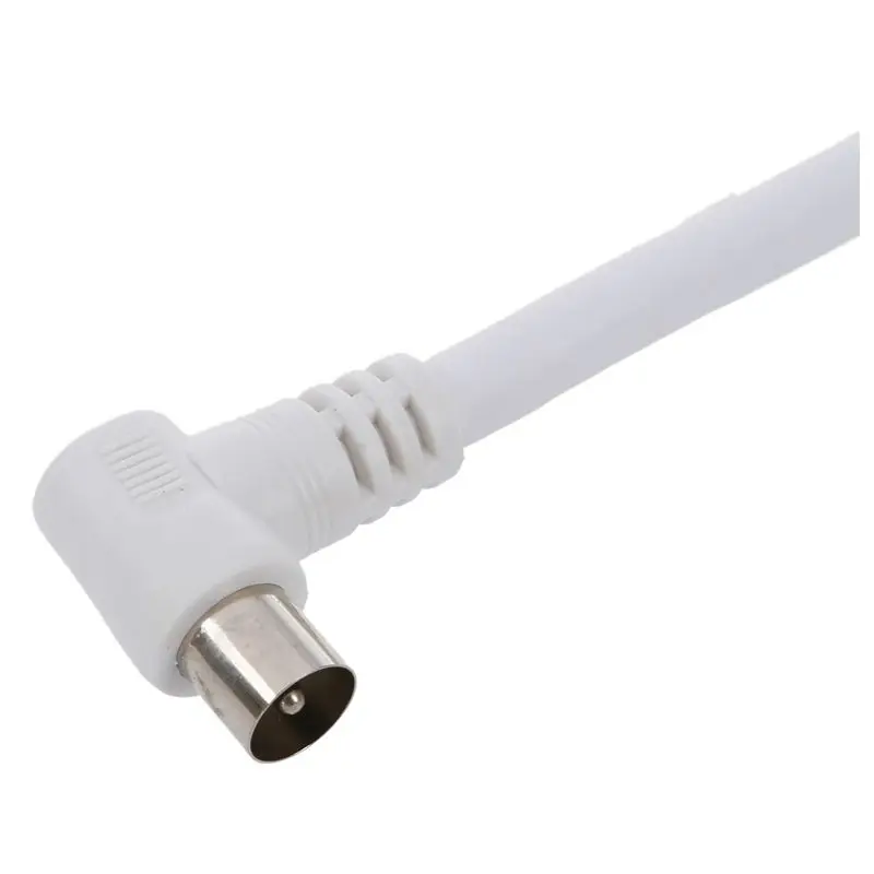 Белый коаксиальный ТВ спутниковый антенный кабель 9 5 футов мм 90 градусов штекер к