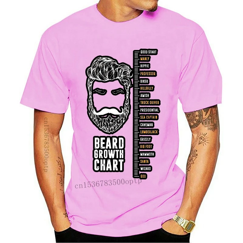 

New Epic Beard Growth Chart T-Shirt Funny Tee 2021 2021 Brand Men Short Sleeve Funny Casual Homme T Shirt