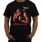 Новое поступление, Мужская футболка, винтажная черная футболка 2Pac All Eyez On Me с изображением героев фильмов смерти, летний топ, подарок, Мужская футболка с коротким рукавом