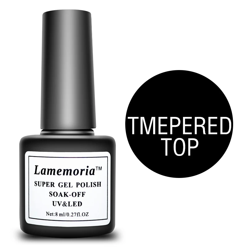 3 стиля/комплект 8 мл УФ гель для ногтей матовый лаки база Tmepered Гель лак грунтовка