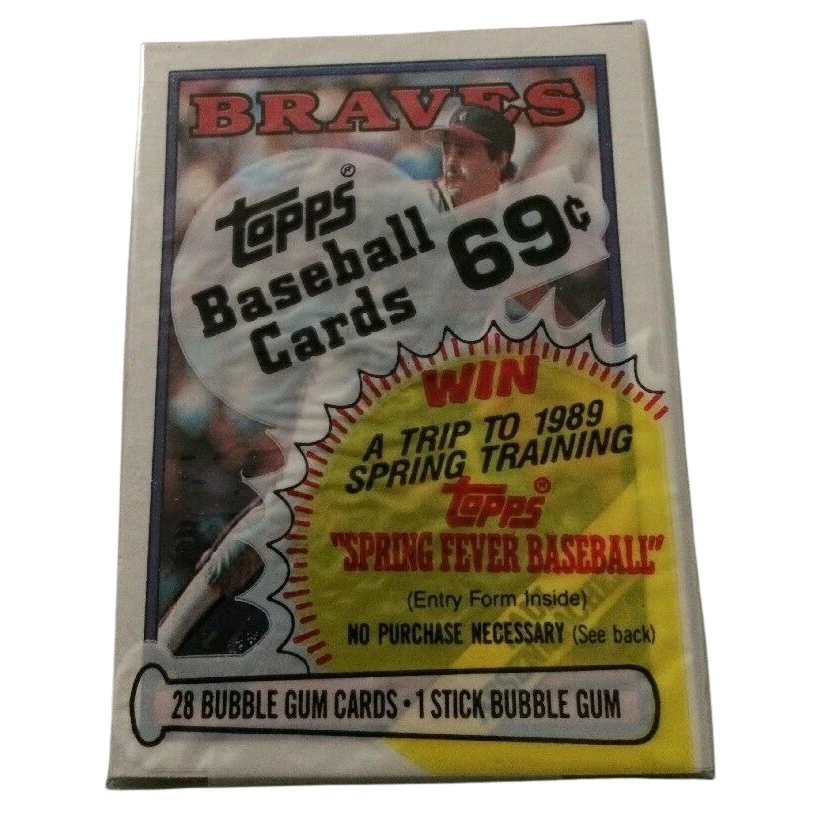 Topps 1988 Baseball cello pack. Коллекционные карточки бейсбольные 28шт