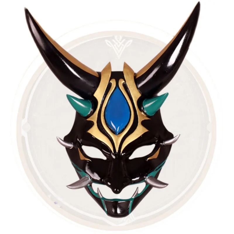 

2021 Hot Anime Cool Mask Game Genshin Impact Xiao Cosplay Props Halloween Mask Decorations Adult Toys Raksha Anime Accessories