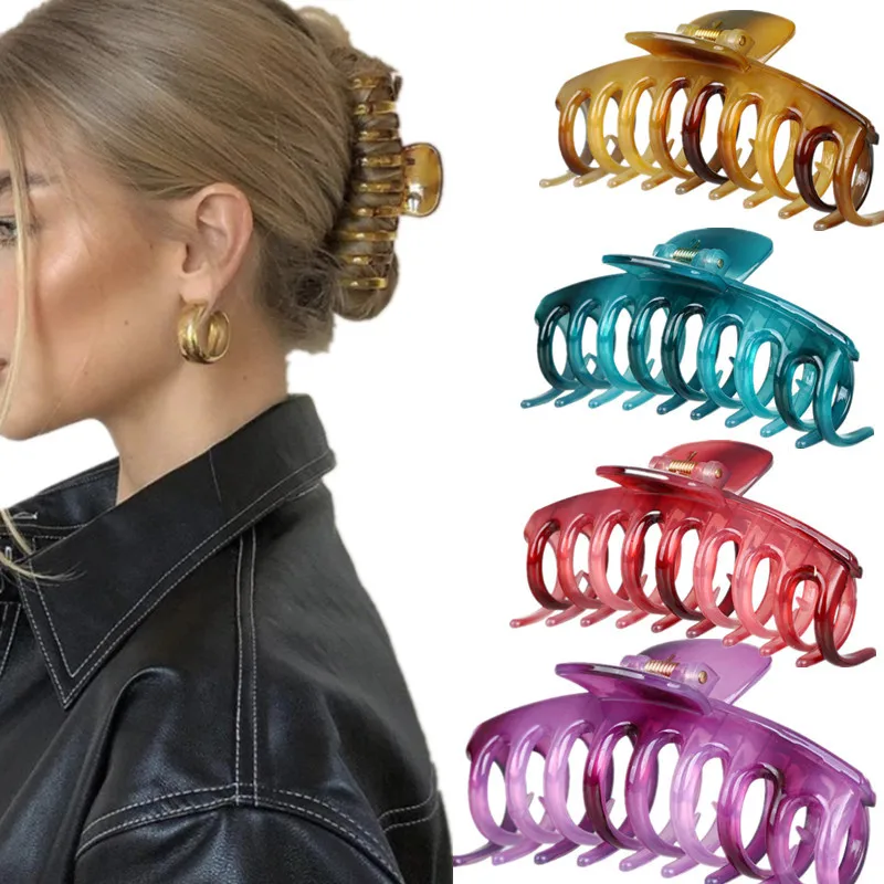 

Simple Style Hair Claws Solid Color Hair Clips Hairpins Claw Clip Barrette Headwear for Women Girls Ponytail Hair Accessories