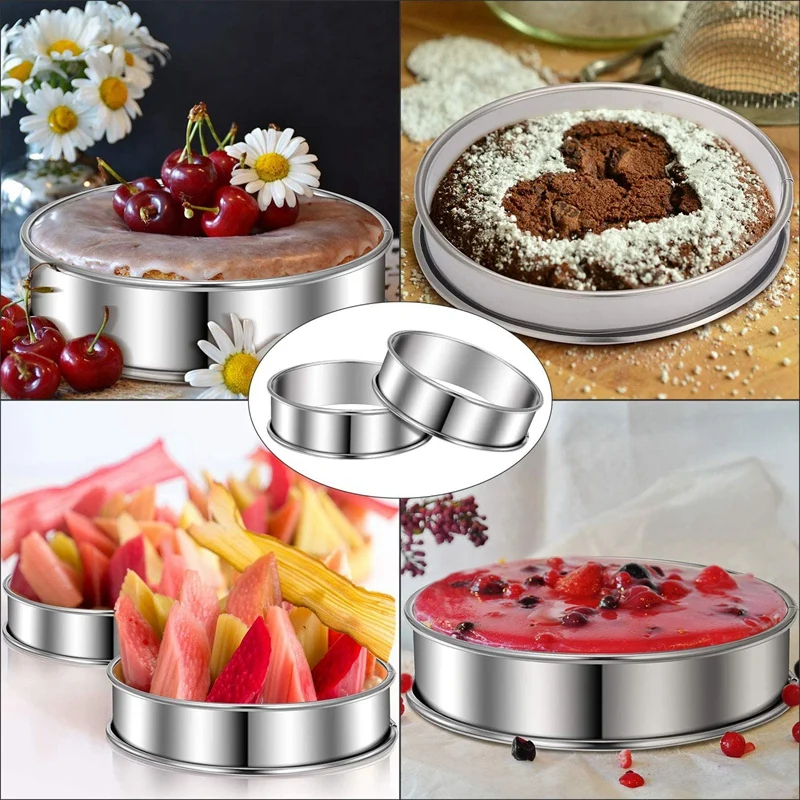 Stainless Steel Double Rolled Tart Rings Muffin English Ring Pie Circle Tarlet 16Pcs |