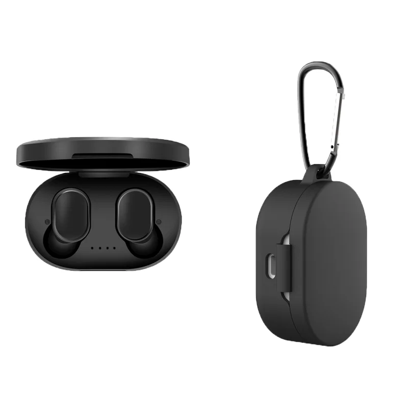 black balck A6S беспроводные наушники TWS для Xiaomi Redmi Airdots, наушники Bluetooth 5,0, наушники с шумоподавлением, микрофон для iPhone, huawei, samsung - Цвет: black balck