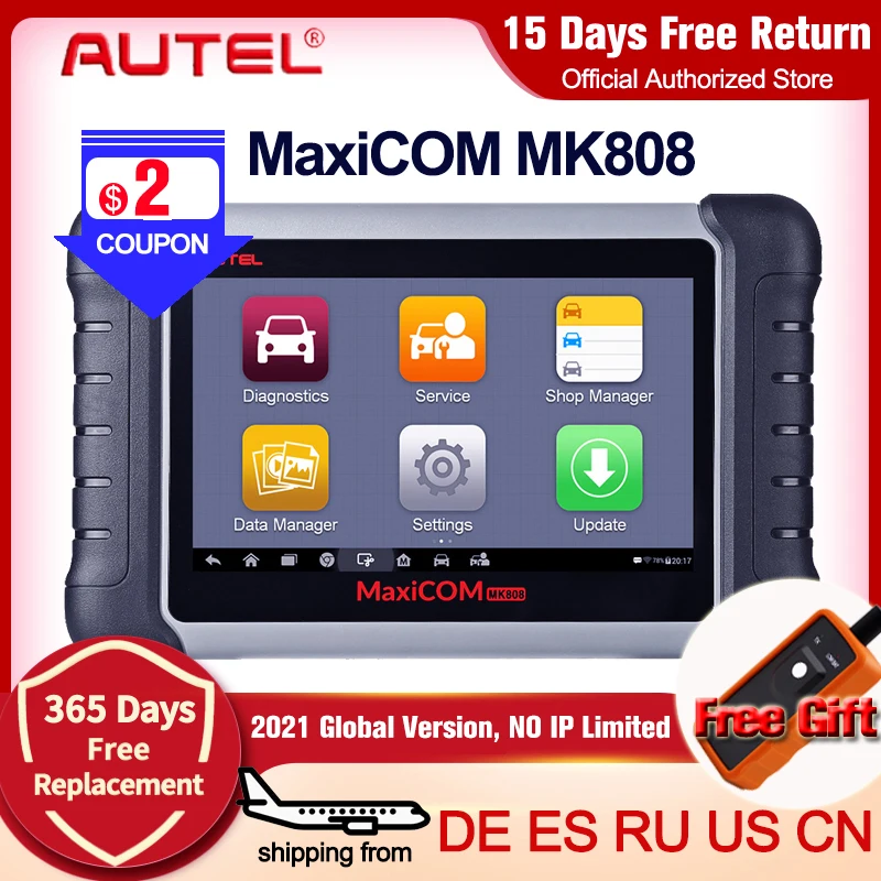 Autel MaxiCOM MK808 MX808 OBD OBDII диагностический инструмент OBD2 сканер полная система