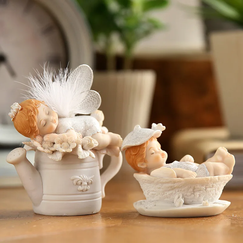 3 вида стилей смолы Детские ангел фигурка Прекрасный Ангел миниатюры милый Фея