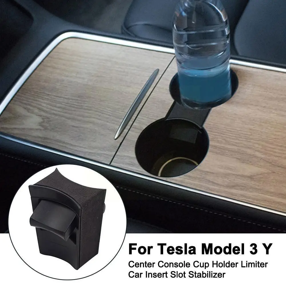 

for Tesla Model 3 Model Y Auto Accessories model3 2021 Car Water Cup Slot Slip Limit Clip ABS Turn Fur Car Cup Holder Limi X3J9