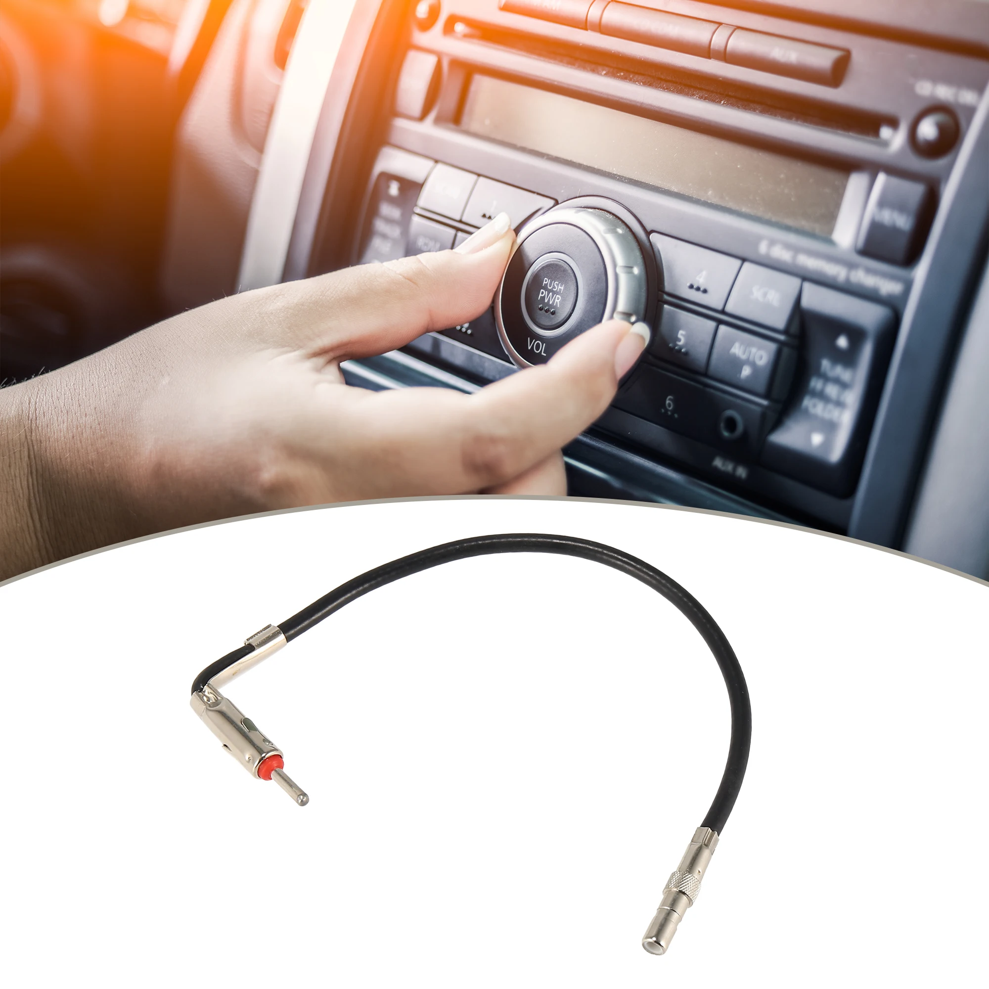 Автомобильная радиоантенна Uxcell адаптер штырь-гнездо Прямоугольный штекер