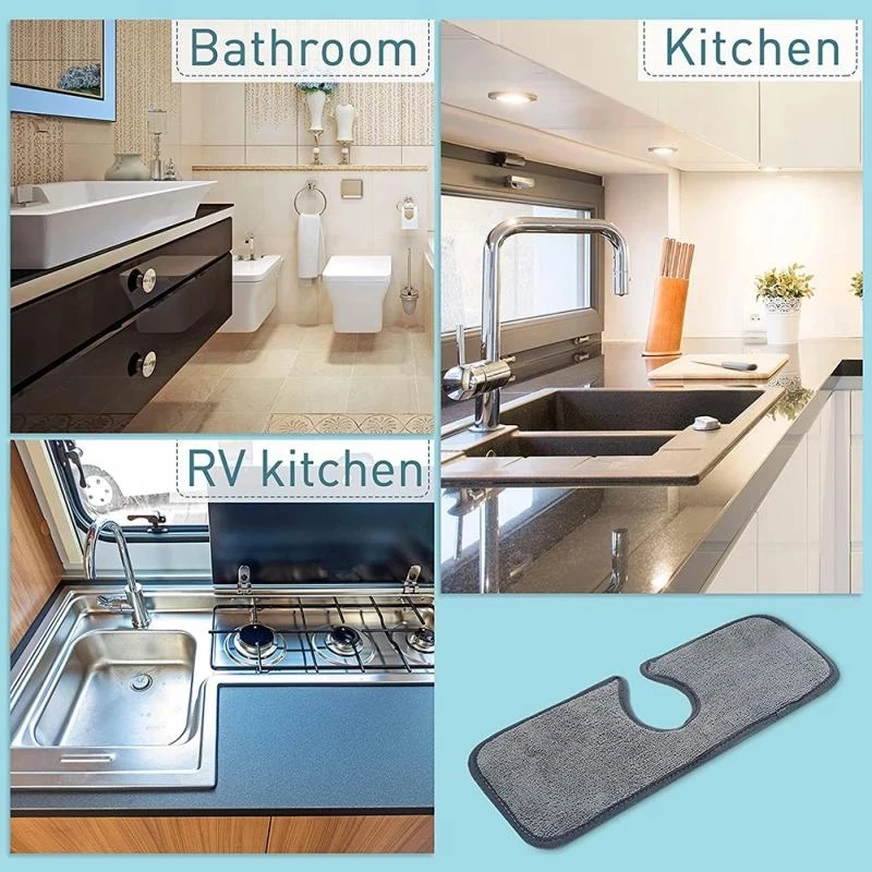 Коврик для кухонной раковины впитывающий водопоглощающий коврик из микрофибры с