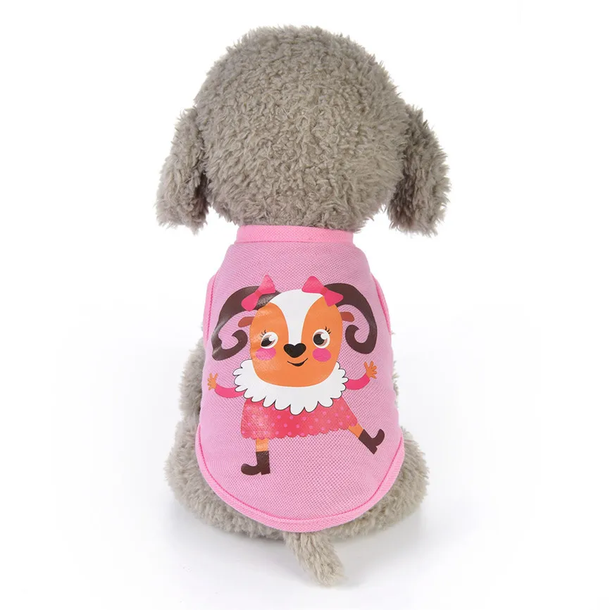 Модные летние животные мультфильм жилет Собака Щенок костюмы Одежда для