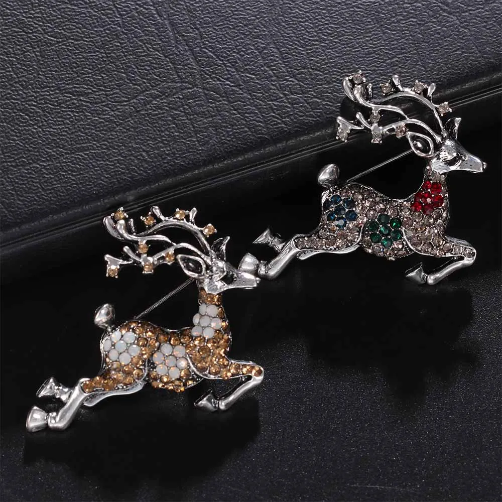 Модные милые беговые Броши с оленями для женщин рождественские подарки