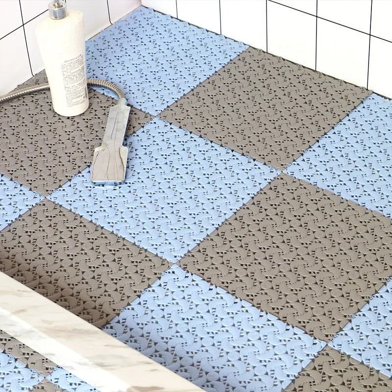 TPR bathroom non-slip mat shower patchwork plastic carpet multicolor floor used in kitchen balcony | Дом и сад