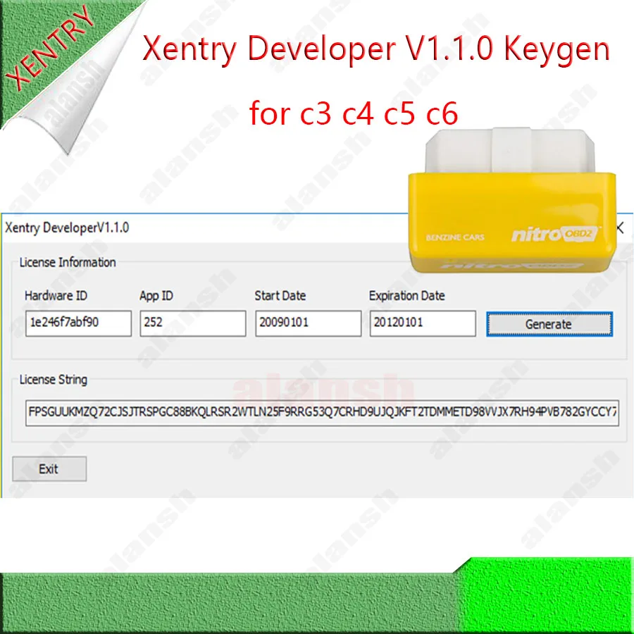 Программатор MB Star Xentry C3 C4 Active калькулятор с генератором ключей V1.1.0 Cracker C5 C6 |