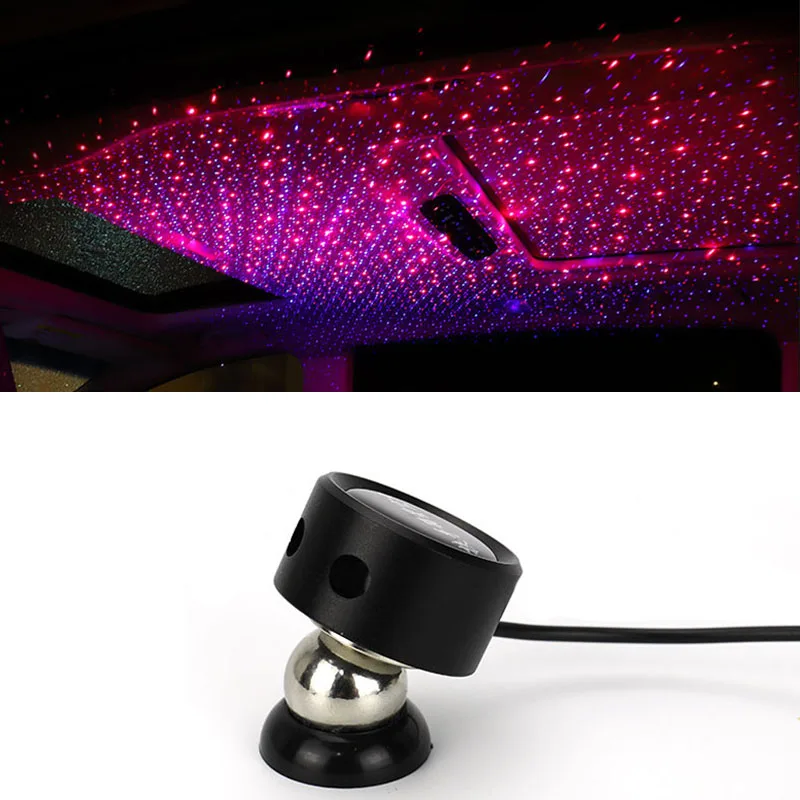 1 комплект украшение автомобиля свет USB светодиодный Звездный DJ лазерный