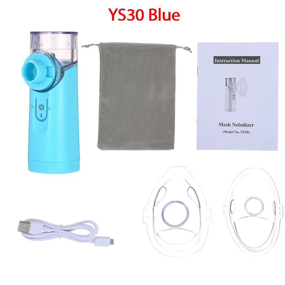 YS30 Blue Carevas медицинский ручной персональный паровой ингалятор для астмы COPD паровой испаритель USB Перезаряжаемый небулайзер с маской CE ROHS ISO - Цвет: YS30 Blue