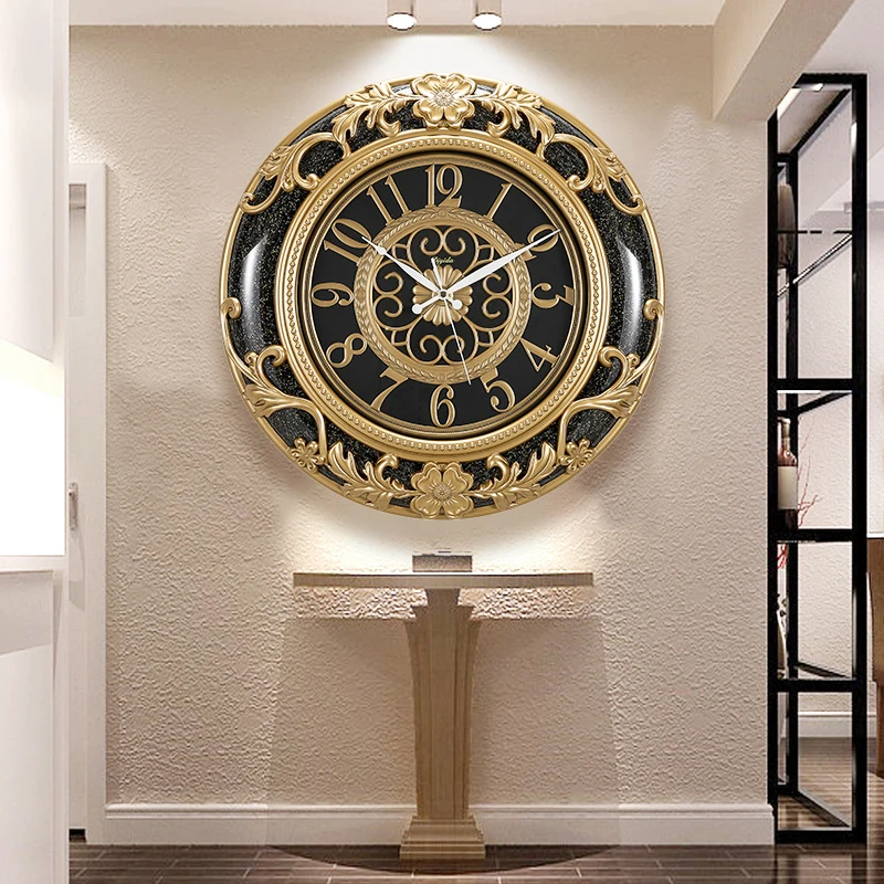 

Europa Wohnzimmer Wanduhr Vintage Stumm Mode Kreative Wand Uhr Modernes Design Einfache Quarz Wohnkultur