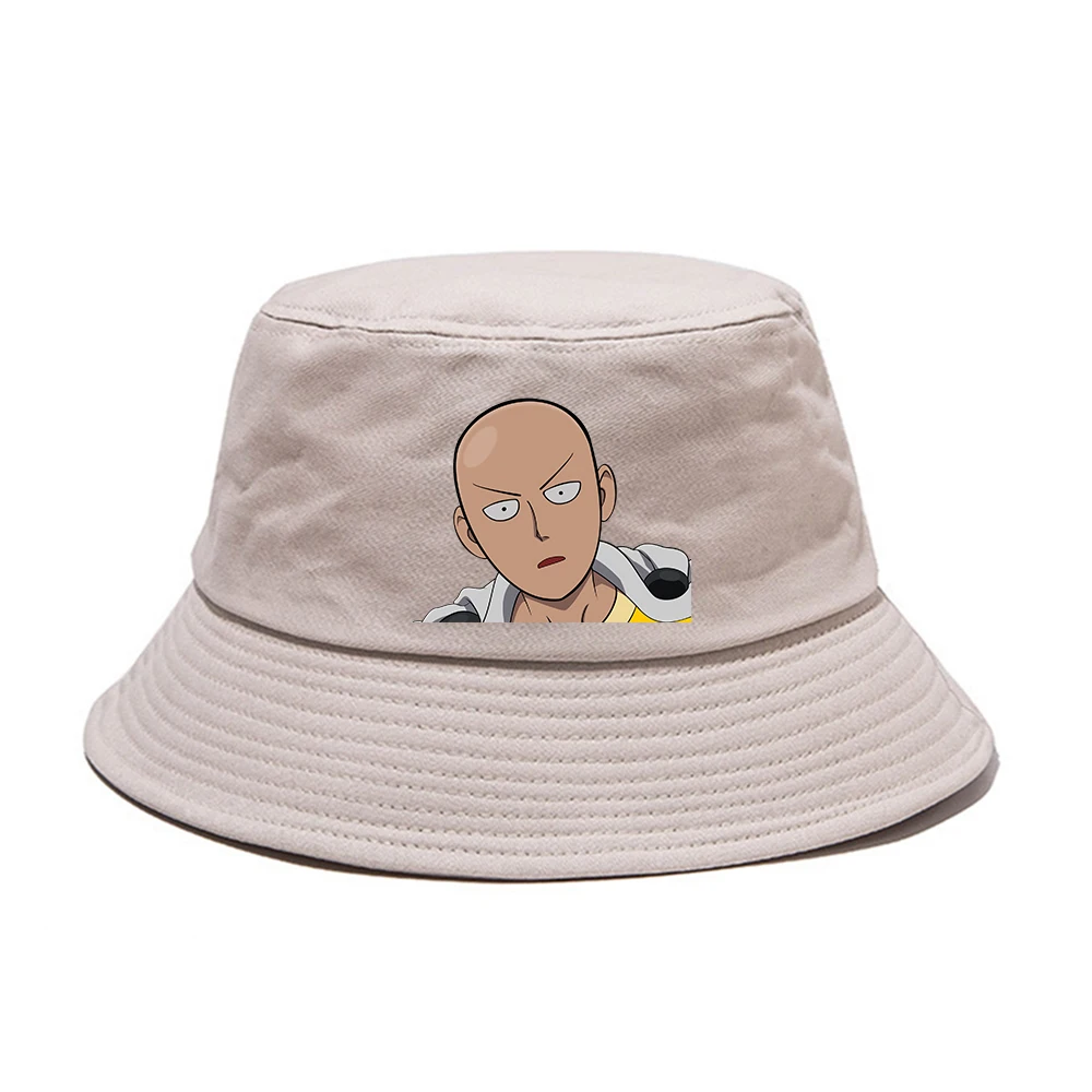 

Anime One Punch-Man Casual Bucket Hat Student Fisherman Hat Outdoor Cap Boonie Hat Summer Sun Cap Beach Hat Hip Hop Cap