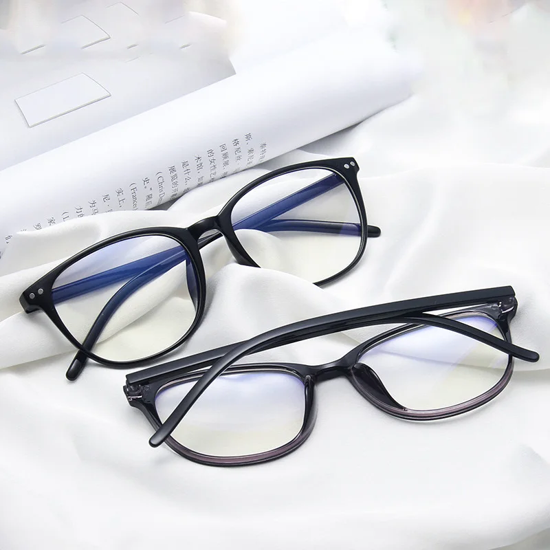 

Anti Blue Light Women Men Eyeglasses Light Frame Rivet Glasses Optical Eyewear Color Patchwork Computer Goggles Gaming Gafas
