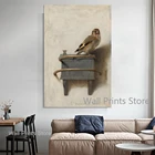 Тканевая картина Carel с изображением золотых животных в винтажном стиле