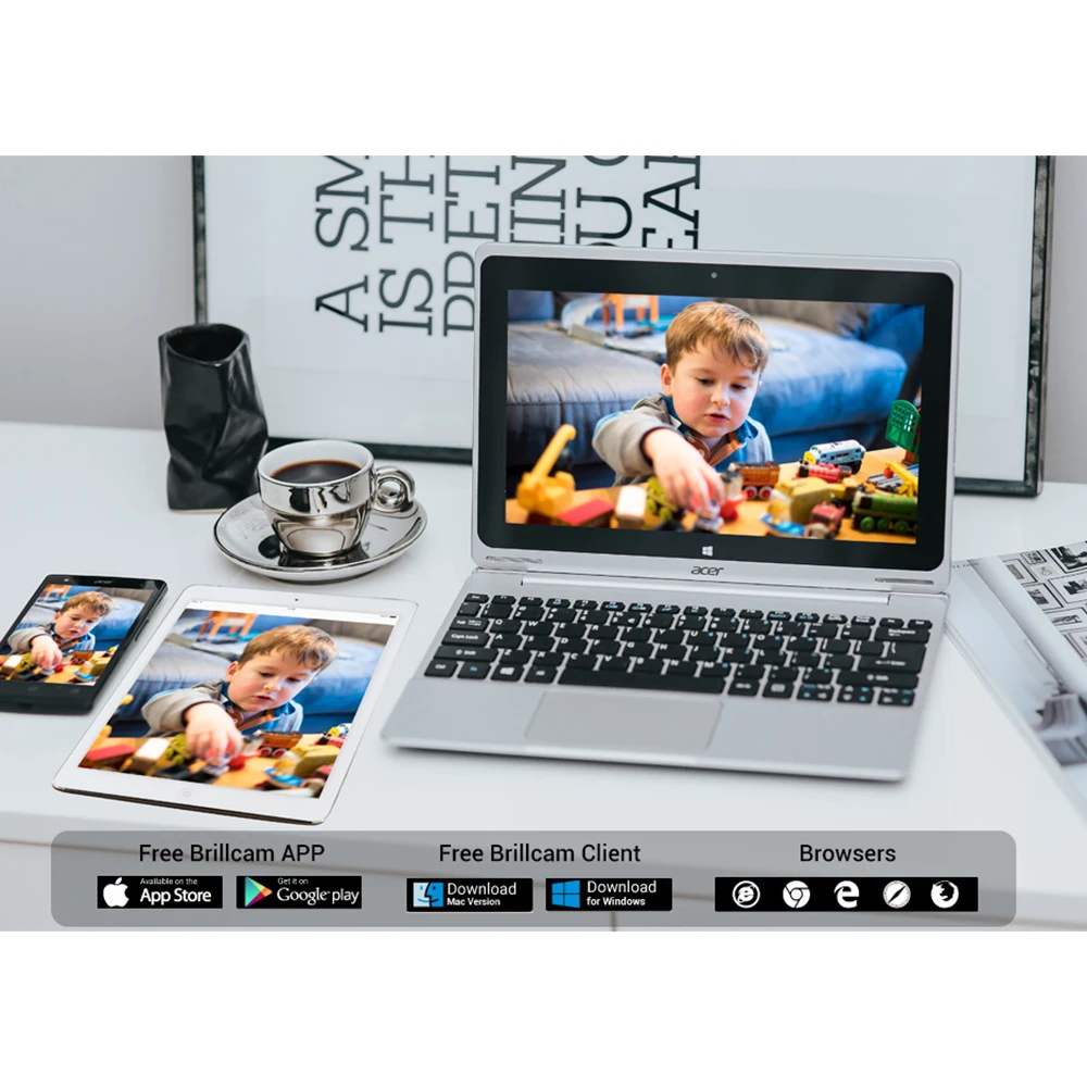 Инфракрасная цилиндрическая IP камера Brillcam 5 Мп с объективом 2 8 мм PoE IP67