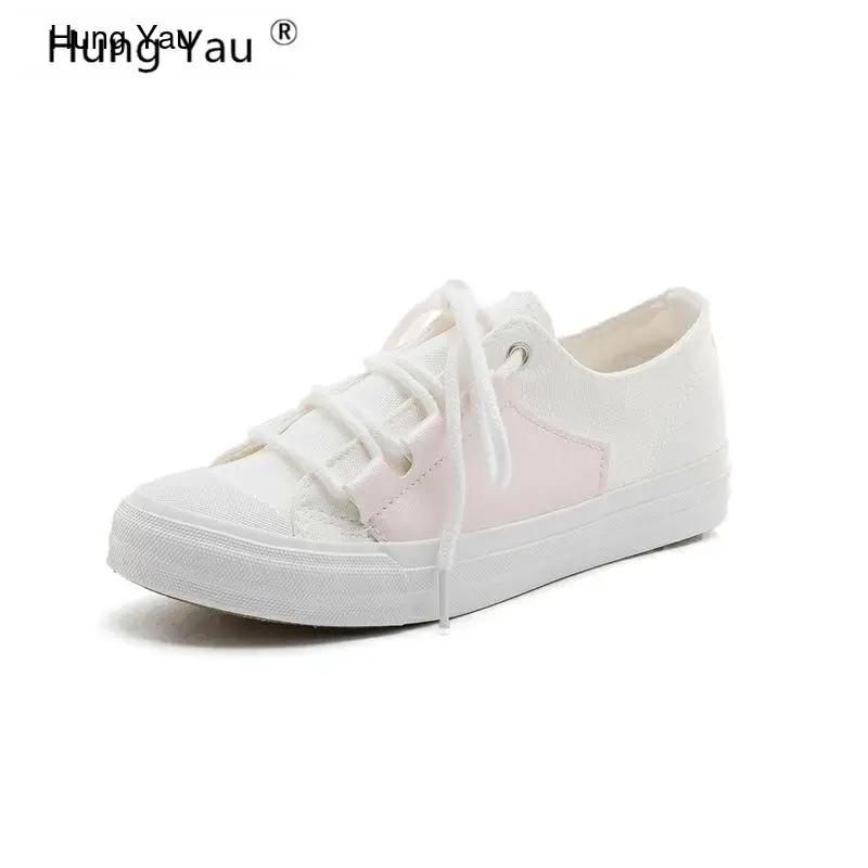

Hung Yau FLAT Casual Shoes For Woman Flats Loafer Women White Canvas Shoes sapatos femininos sapatilhas zapatos mujer Size 35-40