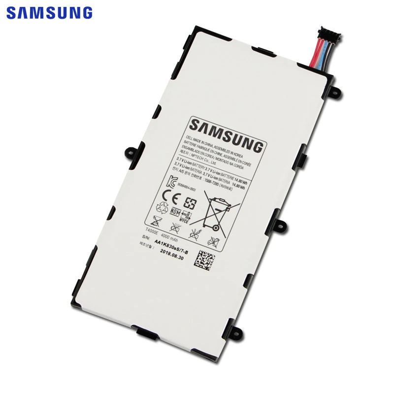 Samsung сменный аккумулятор T4000E для samsung GALAXY Tab3 7,0 T210 T211 T2105 T217a аутентичный Аккумулятор для планшета 4000 мАч