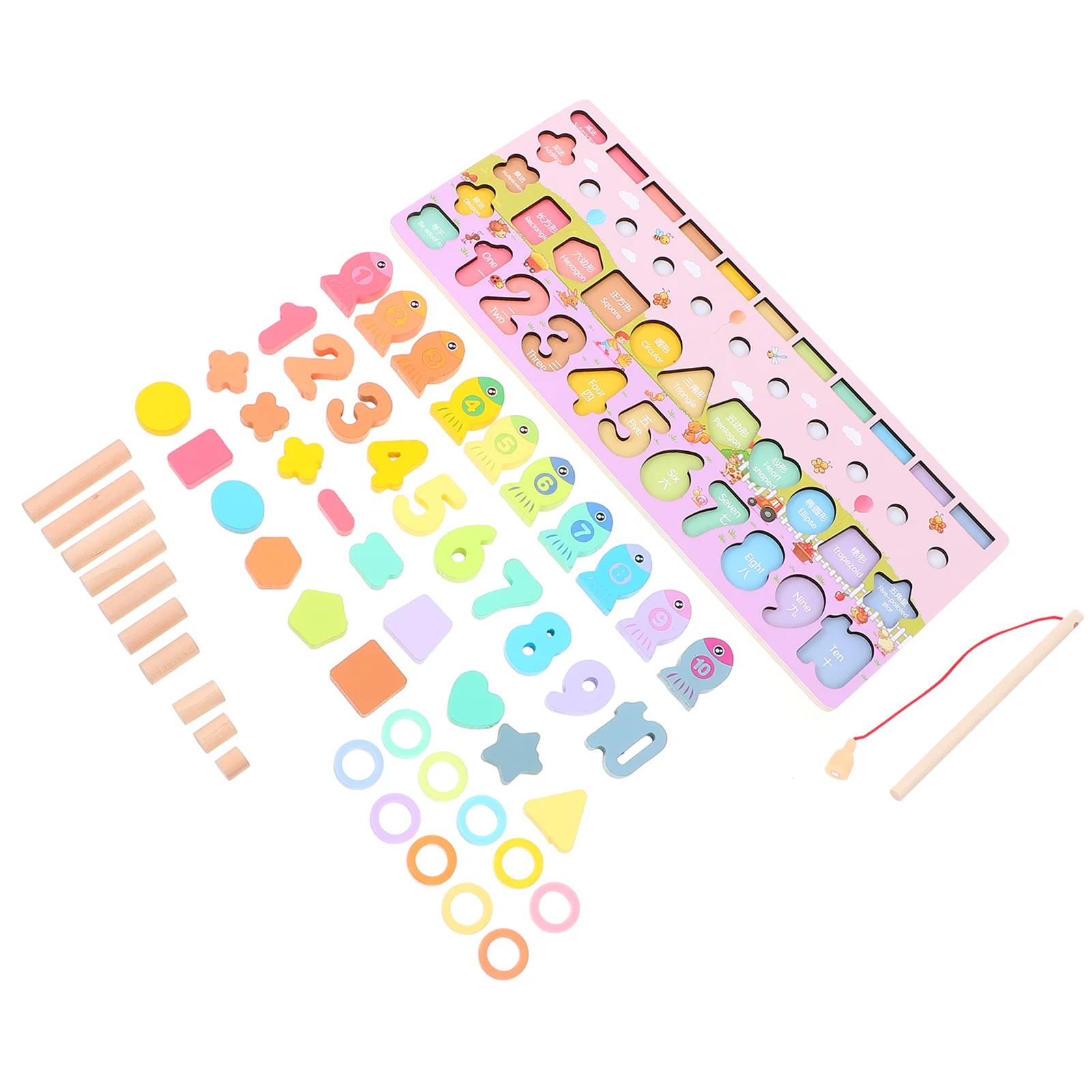 

1 Set Kid's Magnetic Fishing Number Board Digital Early Educational Brick